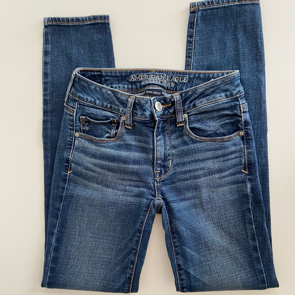 American Eagle Super Stretch Skinny Jeans, Cotton Skinny Jeans, Size: 2 Regular - Picture 1 of 9